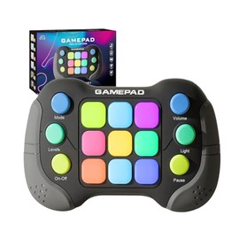 1pc Light Up Pop-it Game Quick Push Bubble Game,Electronic Poppet Game,Handheld Fast Speed Push Game,Puzzle Pop Games,Pop Controller Popping Game Hand Spinners for Kids Birthday Xmas Gifts (Black)