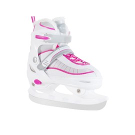 CCUNSZI Ice Skates,Hockey Skates with Adjustable 4 Sizes,Soft Padding and Reinforced Ankle Support for Boys Girls Youth Men Women and Beginners (White, XL(9-11) Women,(8.5-10.5) Men)