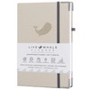 Live Whale Undated Planner, 12 Month Full Focus Weekly Planner/Monthly Productivity Journal for Habit Tracking. Vegan-Friendly Moleskin Faux Leather Goal Planner (Linen/Grey)