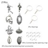 21-Piece Football Pendants DIY Keychain Set - Customizable with Interchangeable