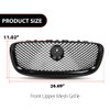 DOTCOM Front Upper Mesh Grille W/Emblem Compatible with Jaguar XF