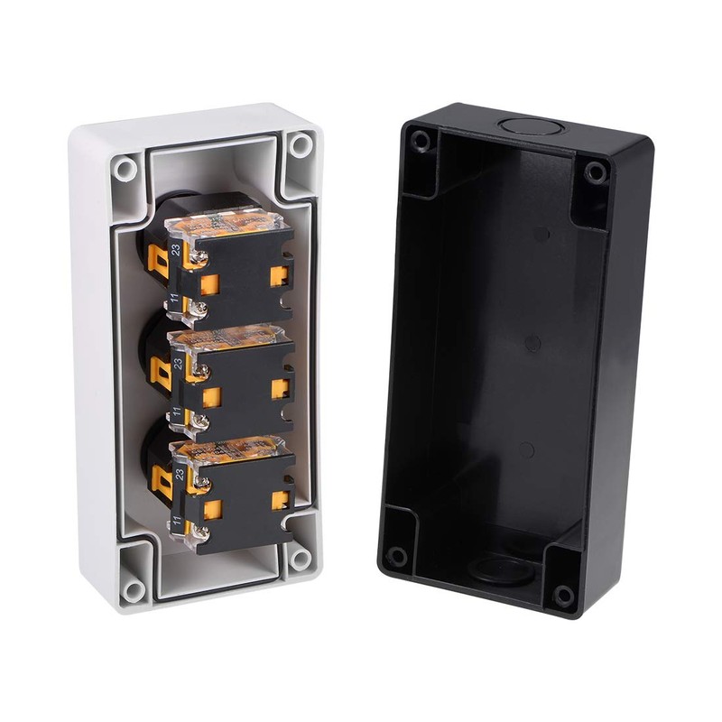 uxcell Push Button Switch Box Momentary Red Green Switches and