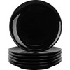 DELLING Porcelain Appetizer Plates, 7 Inch Black Dessert/Salad Plates -