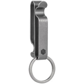 KeyUnity KM00 Keychain, Belt Keychain, Keyring, Belt Sash Clip, Double-Sided, Titanium Key, Simple, Lightweight, Waterproof, Corrosion Resistant, 100% Titanium, 4 Colors, Silver Gift (KM00), KM00