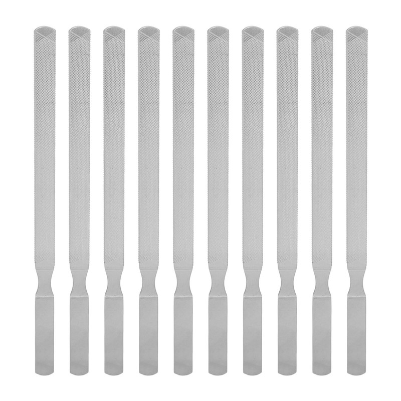 10pcs Stainless Steel Nail File 4 Sides Nail File Fine