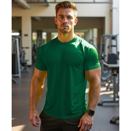Performance T Shirts for Men Dry Fit(Irish Green,XXL)
