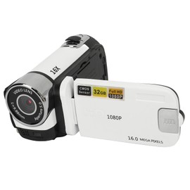 MENDUNER Point and Shoot Camera, Vintage Camera, Video Camera, 1080P 16MP Digital Camera, 2.4 Inch Rotatable Screen Camcorder, 16X Zoom HD Video Recorder with Fill Light (White)