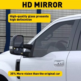 Unbranded For 2015-22 F150 F250 F350 Tow Mirror Glass Lower Heated Driver Side FL3Z17K707V