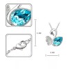 Veraly Conjunto Collar De Cisne Y Aretes Cristal Austriaco Full