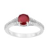Round 0.85 Ctw Natural Gemstone Birthstone 925 Sterling Silver Cluster