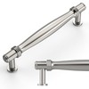 Amerdeco 10 Pack Brushed Satin Nickel Cabinet Pulls 5 Inch(128MM)