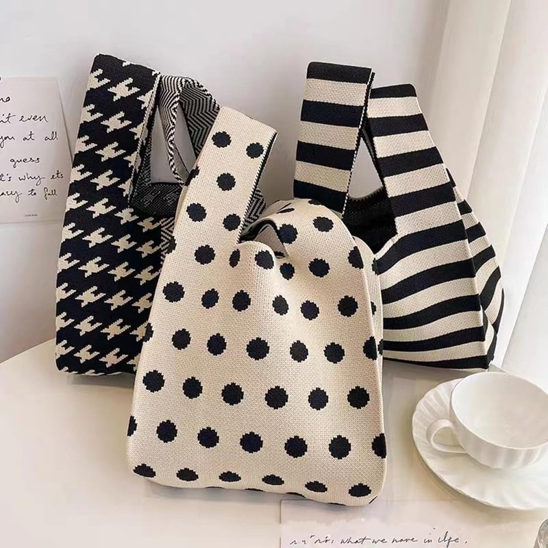 UMIYI Knitted Mini Tote Bag for Women, Small, Eco-Friendly, Stylish,