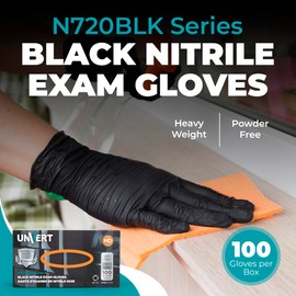 UNVERT Nitrile Disposable Gloves – Heavy Duty 6 Mil Premium Quality, Latex-Free Protection for Cleaning, Cooking, and More (Large)