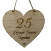 25th Year Silver Wedding Grandparents Anniversary Gift Plaque