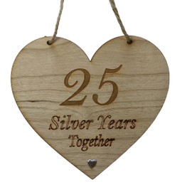 25th Year Silver Wedding Grandparents Anniversary Gift Plaque