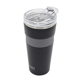 BUILT 24 Ounce Shasta Double Wall Vacuum Insulated Stainless Steel Coffee and Water Tumbler with Easy to Clean Flip to Open Lid, Mint and Gray