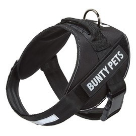Bunty Yukon Dog Harness - Adjustable Fit, Anti Pull Dog Harness, No Pull Design, Back Mounted Leash D-Ring, Dog Harness with Handle, Ideal for Training - Dog Harness Medium, Black
