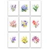 32 x British themed Watercolour Blank Greeting Cards (British Flowers)