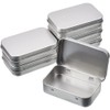6 Pack Tins Container Metal Rectangular Empty Hinged Tins Box