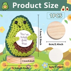 Weploda Avocado Gifts Knitted Fabric, Funny Positive Avocado, Pocket Hug Positive Avocado, Positive Avocado Pocket Hug, For Girlfriend, Small Gifts for Women