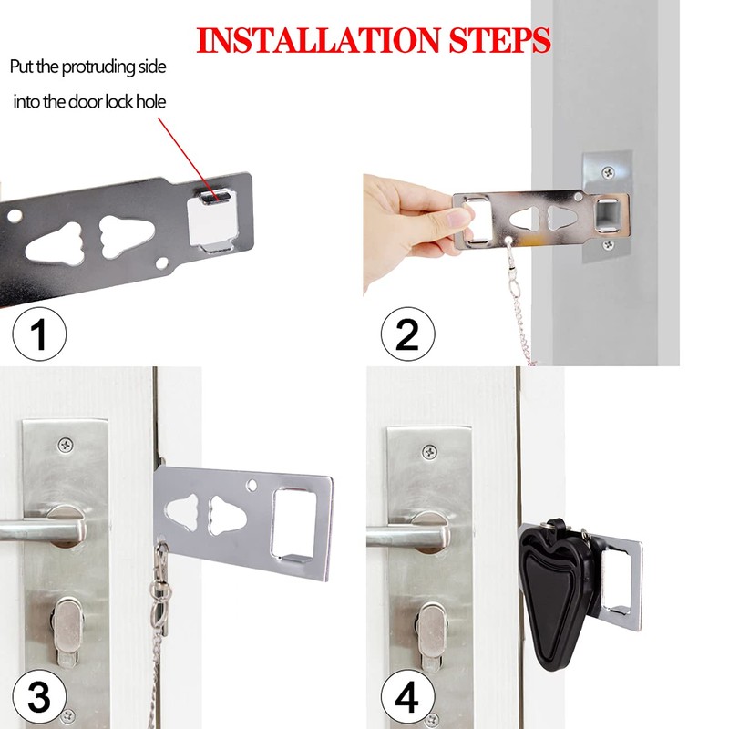 Xhwykzz Portable Door Lock Security, Upgraded Version Apartment Security Bedroom