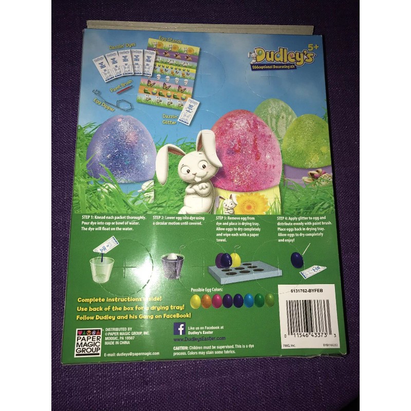 Dudley's Eggceptional Decorating Kit Sparkle Easter Egg kit New Glitter