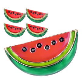 Healifty 5 Pieces Watermelon Lapel Pin Cartoon Creative Brooch Badge Cute Alloy Brooch Collar Accessories Decoration For Girls Boys Women Clothes Canvas Bags Jackets and Backpacks, Faux Leather, No