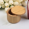 ZTHapwa Salt Cellar with Magnetic Swivel Lid, Rustic Bamboo Salt