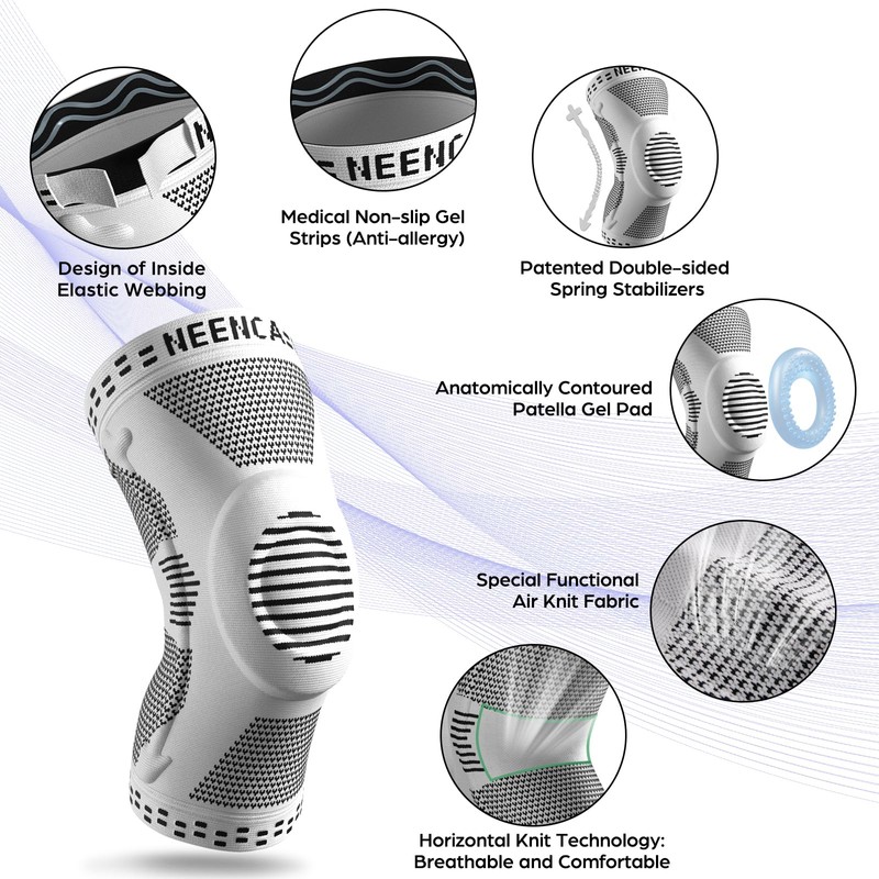 NEENCA 2 Pack Knee Braces for Knee Pain, Compression Knee