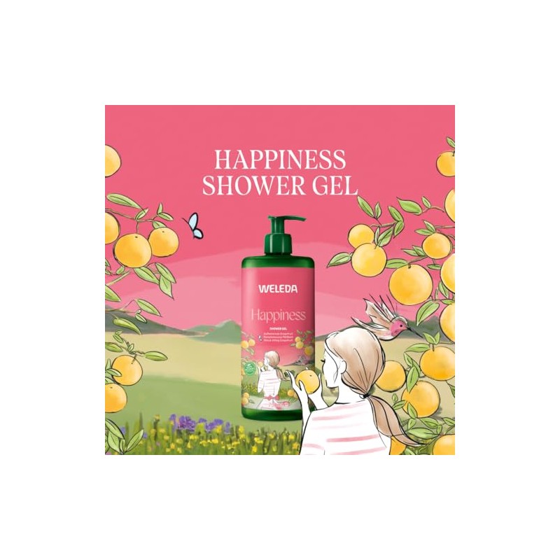 Weleda Happiness Shower Gel with Grapefruit, Lime & Mandarin, 750