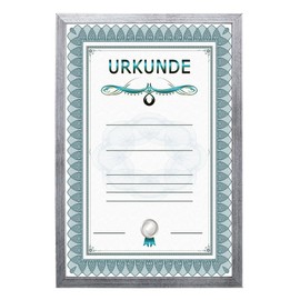 IDEAL TREND Plexi S111 Wooden Document Picture Frame Certificate Diploma Photo Frame Poster Colour: Silver Format: 21 x 29.7 A4