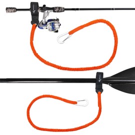 MOOCY Kayak Paddle Tether/Coiled Kayak Fishing Leash with Carabiner for Paddle, Rod SUP Kayaking Accessories