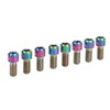 RISK 8Pcs Mountain Bike Pedal Bolts Titanium Alloy Anti Slip