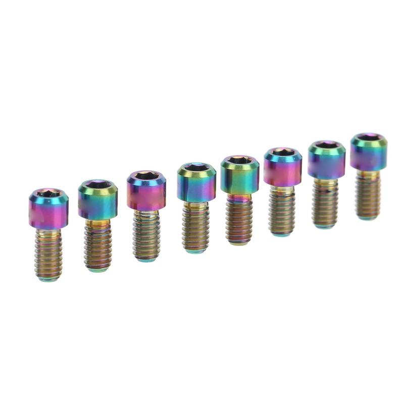 RISK 8Pcs Mountain Bike Pedal Bolts Titanium Alloy Anti Slip