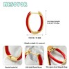 MESOVOR 18K Gold-Plated Hoop Earrings with Enamel Colour, U-shaped Small