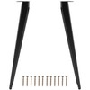 XUUHOOG 28" Modern Minimalist Metal Table Legs, Matte Black Ironwork