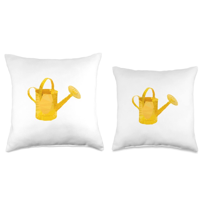 Garden Watering Can Throw Pillow