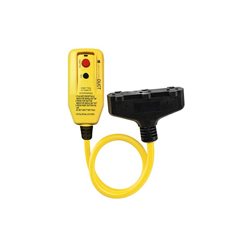 Electriduct GFCI Right Angle Adapter with 2FT Triple Tap Cord