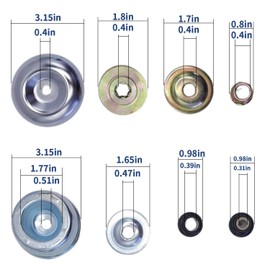 FFshiye 9" x 36 Teeth Carbide Tipped Blades & Steel Trimmer Head 6 Steel 65Mn Razors Trimmer Head &10" x 3 Teeth Carbon Steel Brush Cutter Blades with 2 Different Adapter Kits