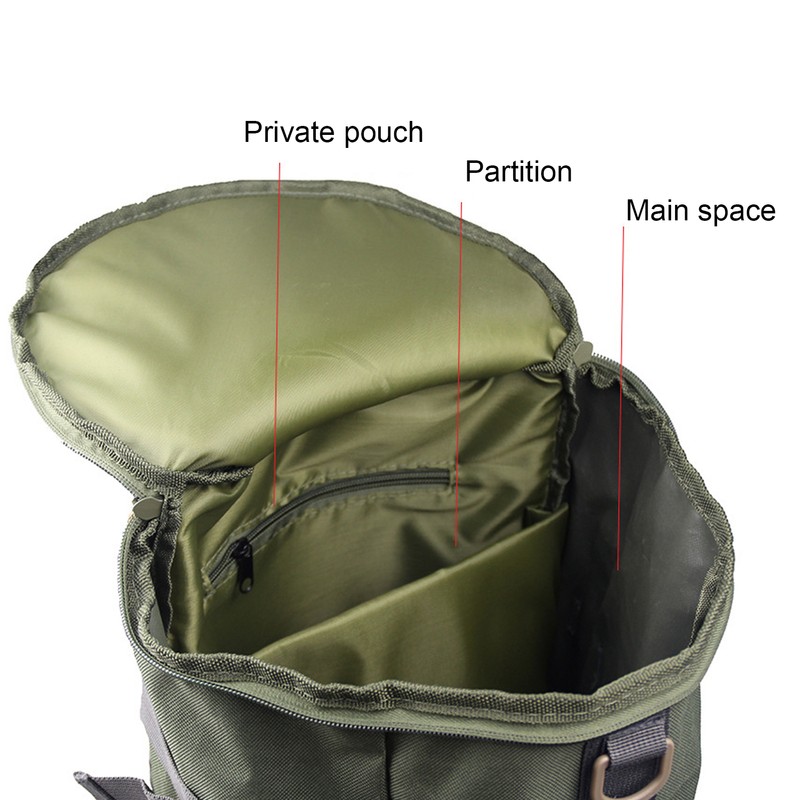 Fishing Tackle Backpack Large Capacity Portable Cylindrical Fishing Rod Bag