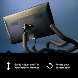 SELINA Screen Swivel Mount Compatible with Peloton Bike | 360 Degree Turn Pivot Arm | Easily Adjust & Rotate Your Screen | Accessories for Peloton Bike (Red)