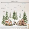 DECOWALL SG4-2422 Pine Trees and Forest Animals Wall Stickers Mountain