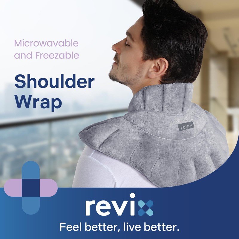 REVIX Microwavable Heating Pad for Neck Shoulders and Back, Microwave