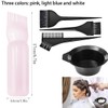 3 Piece Applicator Bottle Hair + 4 Hair Dye Brushes