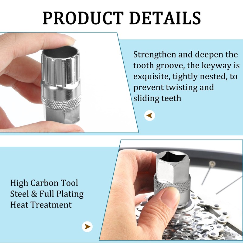 Nazaz Bicycle Cassette Puller Freewheel Removal Tool Compatible with Shimano