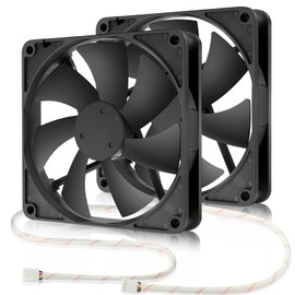 140mm x 25mm 12V Brushless 4PIN PWM High Performance Computer Case Cooler Fan DIY Server Rack Electronic Cabinet Cooling 2 Pack