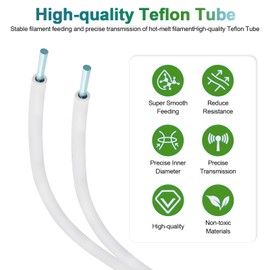 Premium PTFE Tube for 1.75mm Filament - 4mm OD/2.5mm ID, High-Temp Teflon Tubing Compatible with Bambu Lab AMS, Prusa MMU3, Ender, Direct Drive, with 2 Tube Cutters (20M)