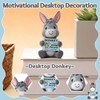 GGSTDDUP 4 Inch Positive Donkey, Inspirational Donkey Resin Figurine