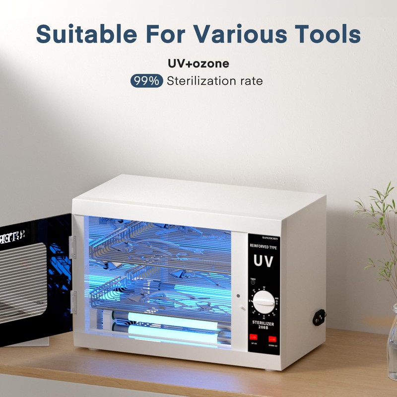 Yofuly Dual Lamp Sterilizer, 12L Large Sterilizer for Nail Tools,