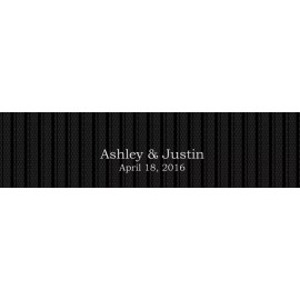 My Wonderful Labels 100 Black Pinstripe Wedding Anniversary Engagement Party Water Bottle labels